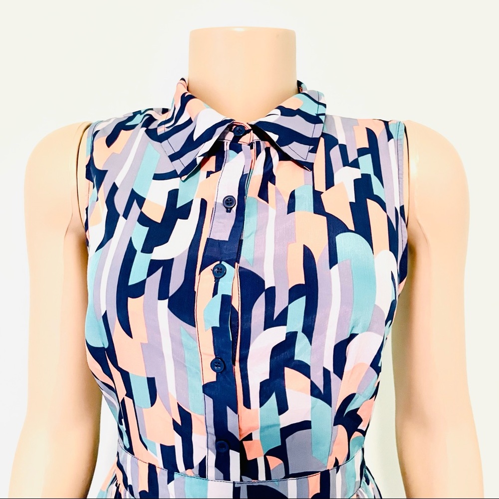 Stylish Multicolor Patterned Dress - Picture 4 of 6